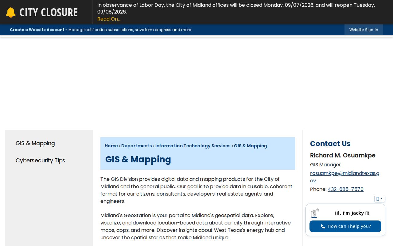 Midland neighbors block lookup using City of Midland GIS mapping resources