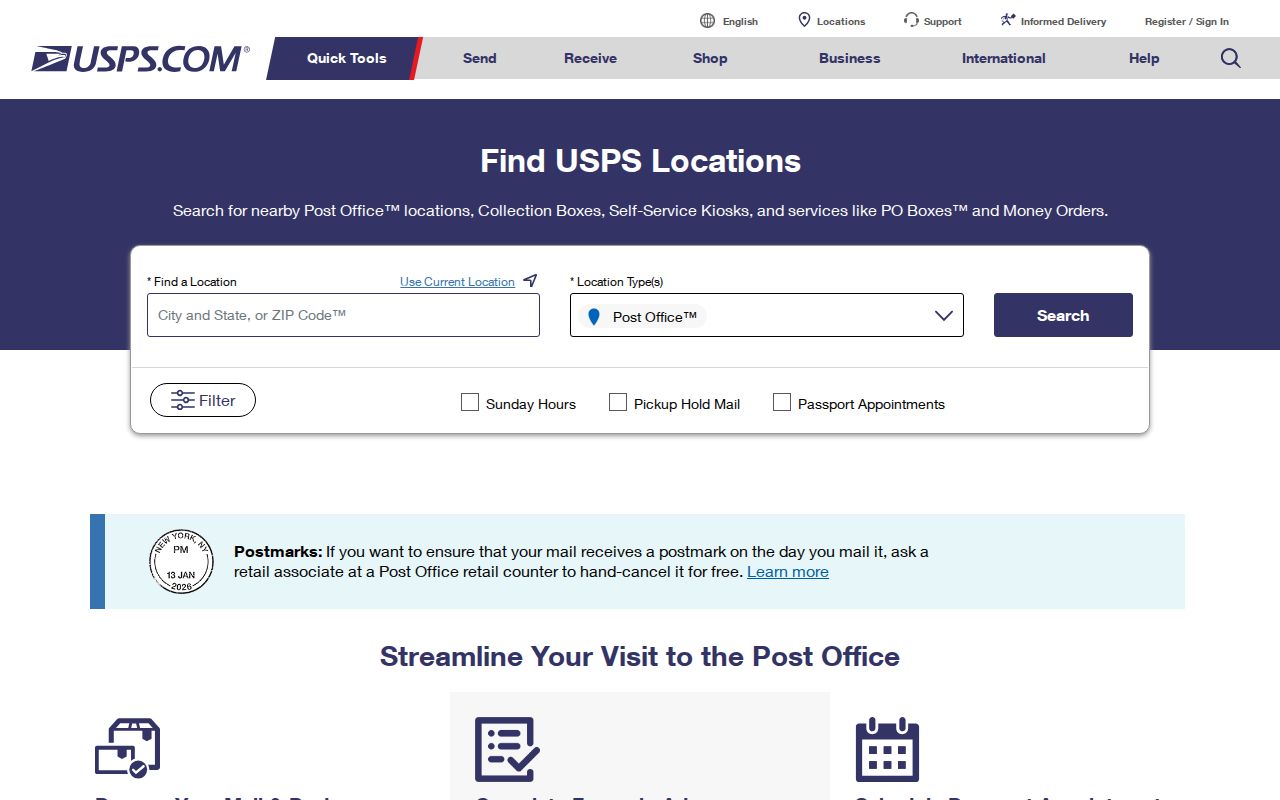 Midland ZIP code directory USPS locations finder